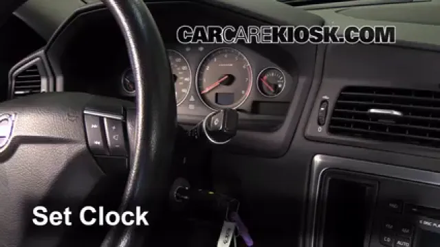 2008 Volvo S60 2.5T 2.5L 5 Cyl. Turbo Reloj Fijar hora de reloj